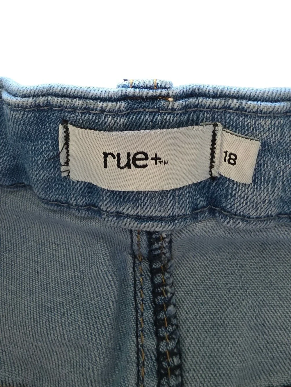 Rue21 Light Blue Button Fly Distressed Denim Shorts Size 18